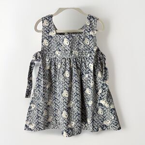 Vintage Snoopy Dress Girls Size 2T Good Sports Sundress Square Neck Navy Blue